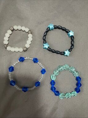 Girls handmade set of 4 bracelets